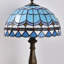 Lampe de table 11,02 po bleu mer, rouge rubis et blanc Aleeccia