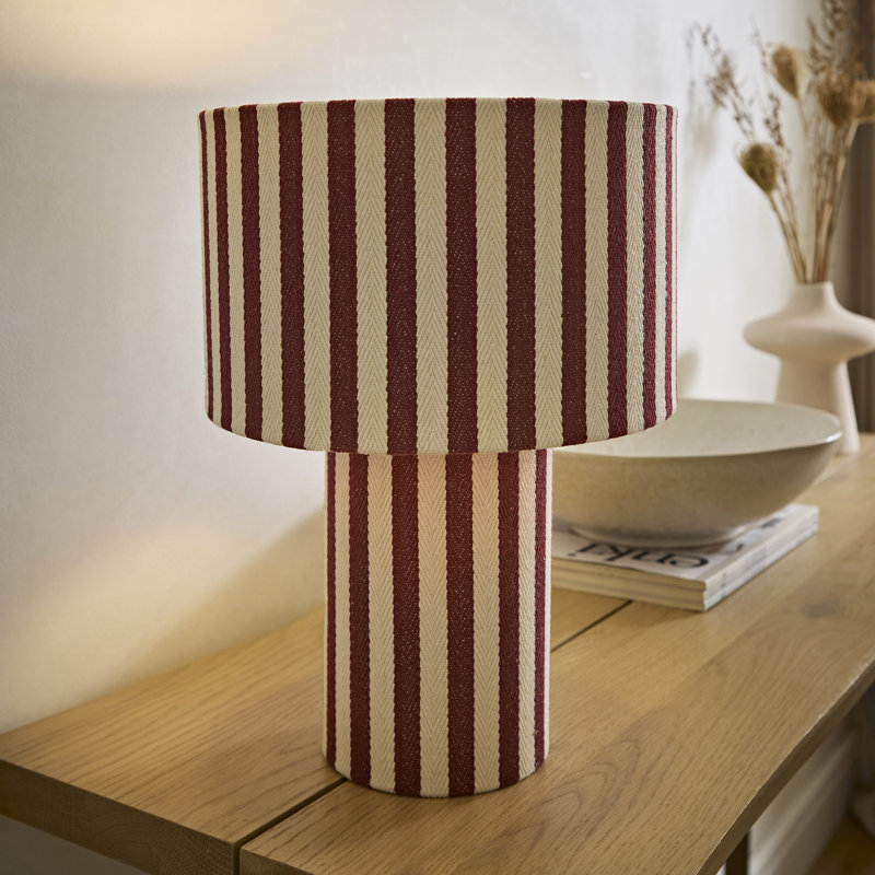 Lamp, Burgundy, With Bulb