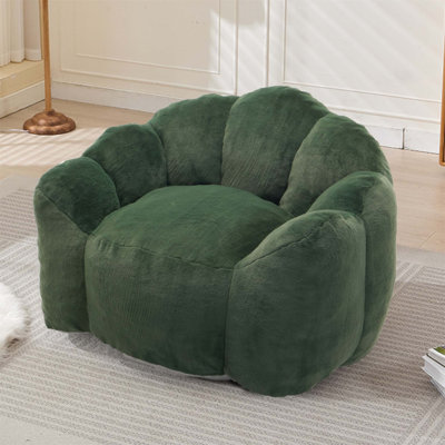 Fauteuil à billes de type lotus à compression pour adultes avec anneau de traction pour un déplacement facile et sans assemblage