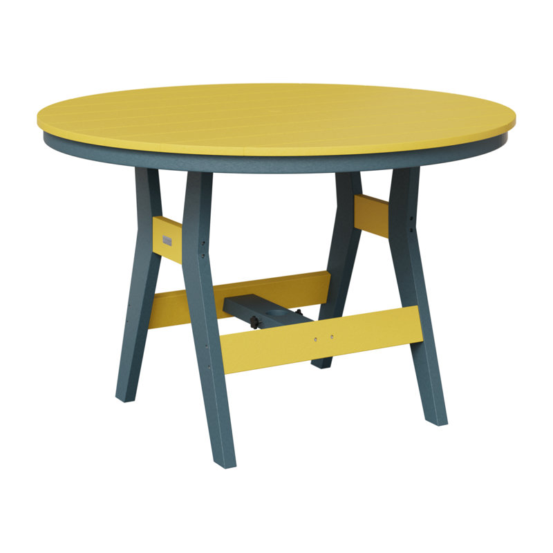 Berlin Gardens Harbor 60″ Round Counter Height Table, Slate, 35.5" H x 48" W x 48" D, Sunburst Yellow