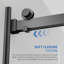 Porte de douche coulissante double sans cadre - acier inoxydable durable, noir mat moderne pour salles de bain luxueuses