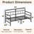 Metal Frame Daybed, Sofa Bed Platfrom, Black