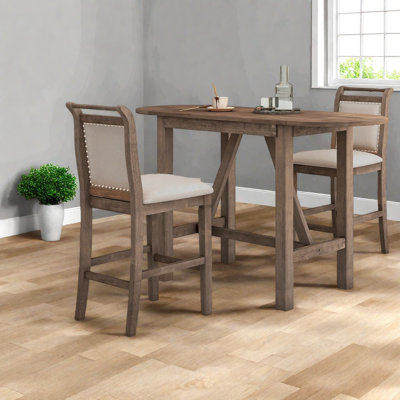 Extendable Wood Dining Table Sets(must Include Both Table And Chair), Rustic Compact Kitchen