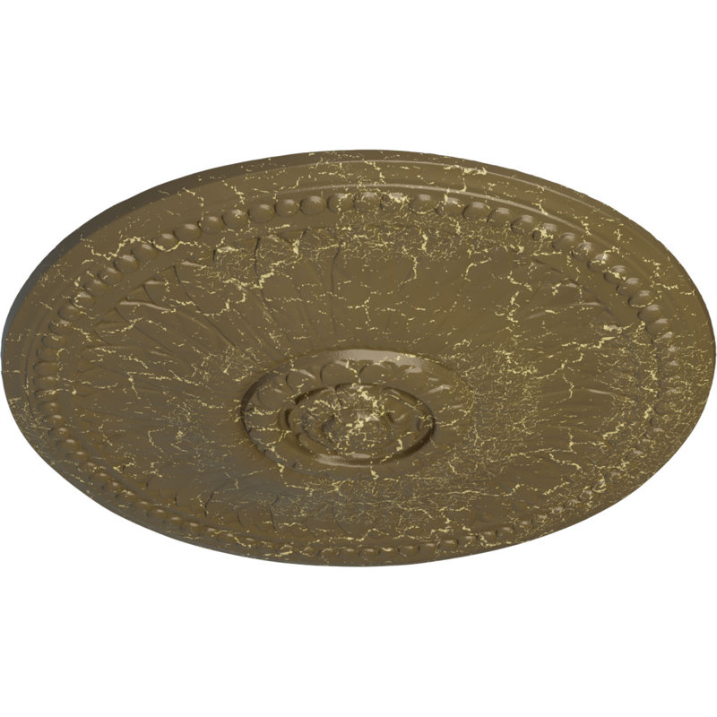 Médaillon de plafond Endurathane Orrington, DE 19 5/8 po x P 4 3/4 po x P 1 3/4 po (convient aux auvents jusqu'à 4 3/4 po), fini cuivre peint à la main