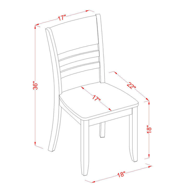 Ensemble de 2 chaises de salle à manger Lynfield, Espresso