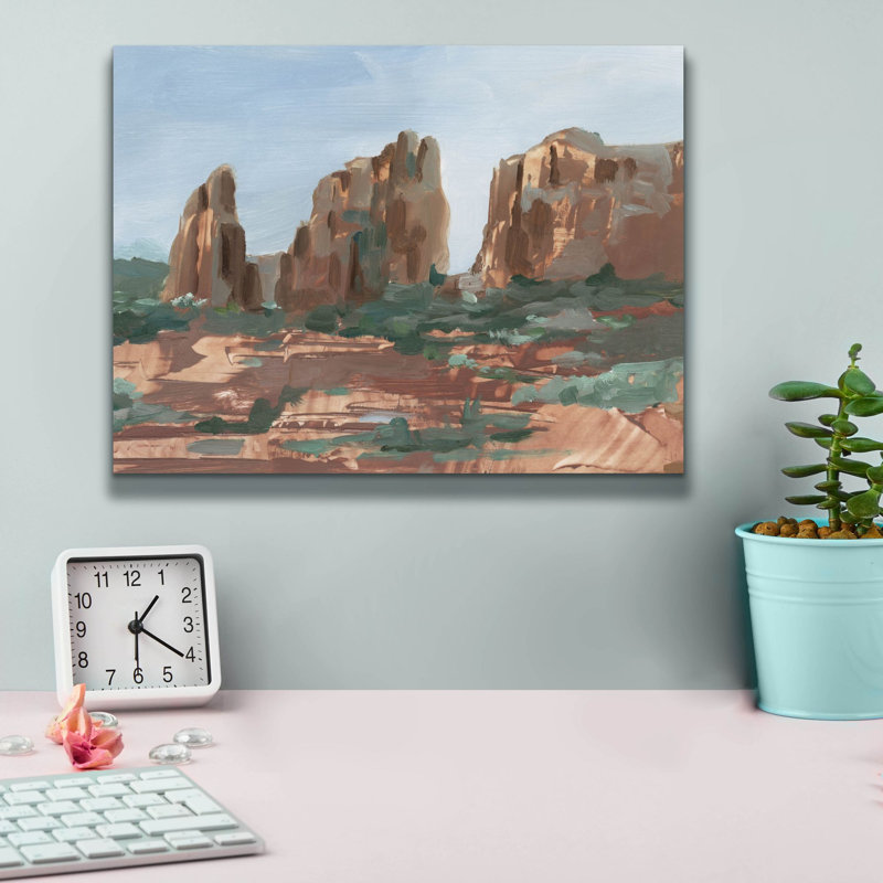 «Western Rock Formation 2» par Ethan Harper, art mural sur toile, H 12 po x l 16 po x P 0,75 po
