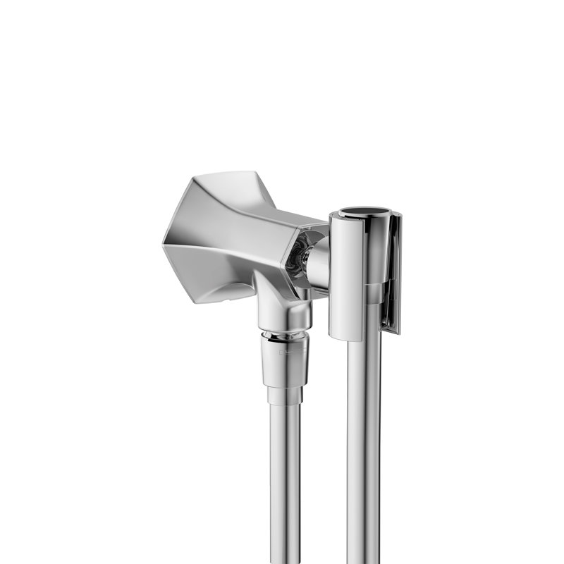 Douchette Hansgrohe Locarno transitionnelle avec support en noir mat, 04831670, Chrome