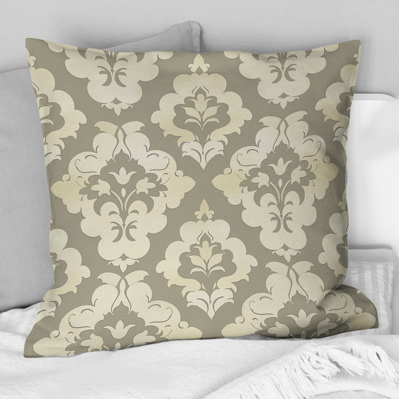 Coussin Beige, H 16 po x l 16 po