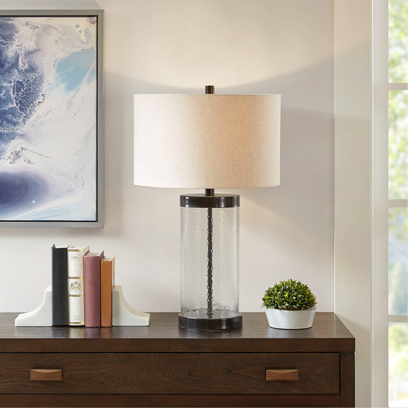 Lampe de table en verre