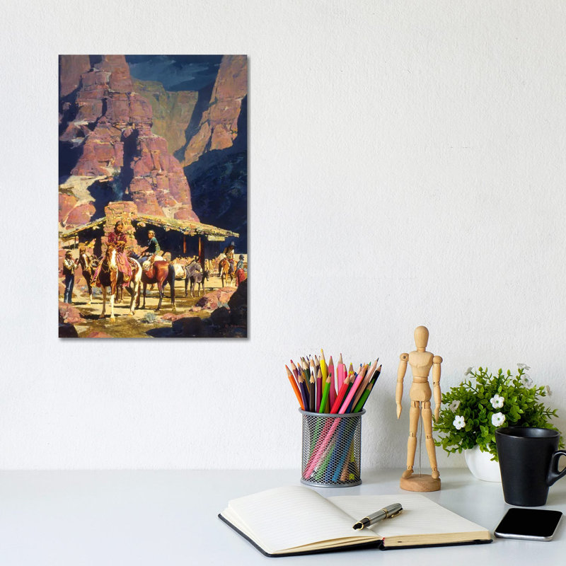 Night Trade At Red Rock By David Mann - Wrapped Canvas Painting by David Mann - Wrapped Canvas Painting