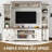 Donyell Farmhouse 98"W Wall Unit Entertainment Center For Tvs Up To 70",White-100542015-99828122