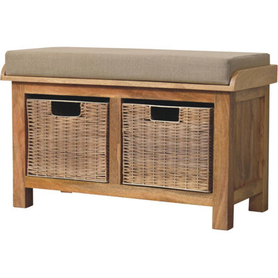 Aurianne Linen Upholstered Storage Bench