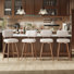Modern Swivel Upholstered Counter Stools with Metal Frame