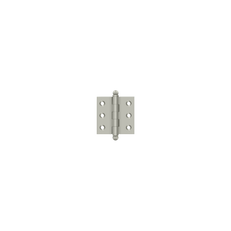 Deltana CH2020U26D 2" x 2" Hinge, w/ Ball Tips in Brushed Chrome Pair, Brushed Nickel