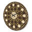 Horloge murale en bois à motif floral II-63893279
