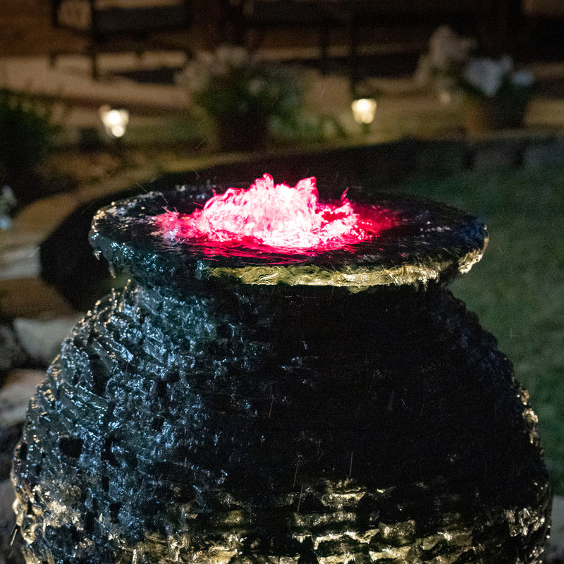 Sleek Modern LED Color-Changing Outdoor Fountain Light Kit