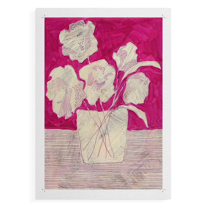 Fuchsia Arrangement I - Impression sur toile seulement - NON-CADRE, H 18 po x l 12 po
