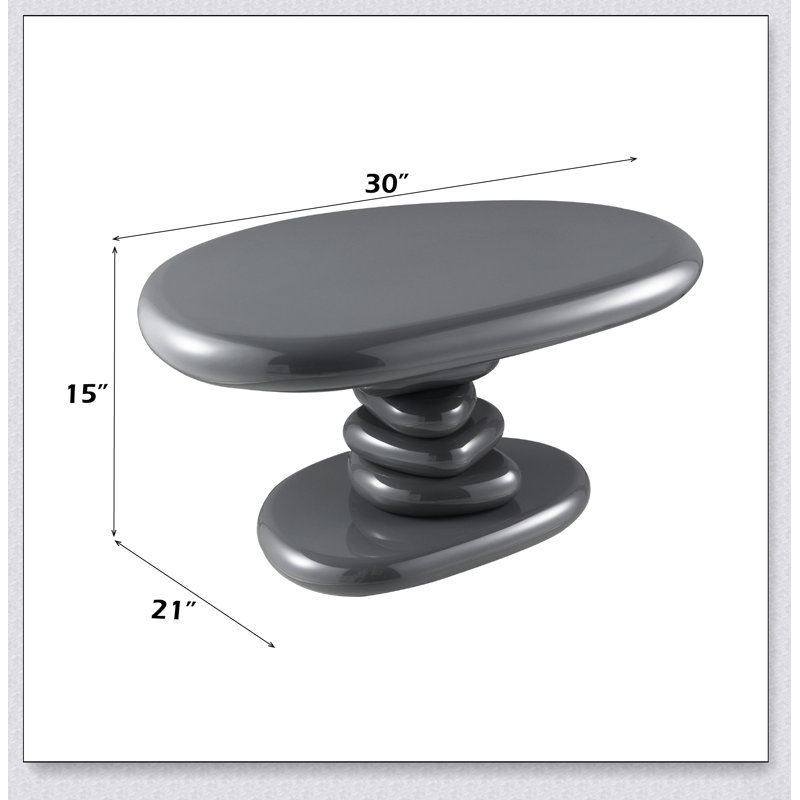 Table de bout ultrabrillante avec plateau épais de 60 mm, parfaite pour les espaces de vie modernes et élégants