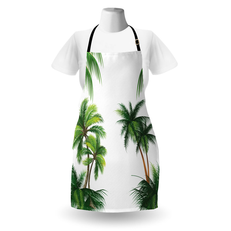 Tablier East Urban Home Tropic unisexe, cocotier, taille adulte, vert forêt