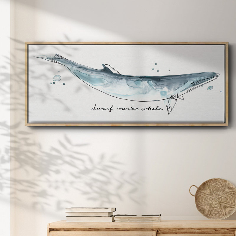 Baleine I - toile encadrée, H 8 po x l 20 po