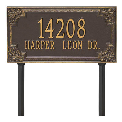 Signature Series 2-Line Lawn Address Sign