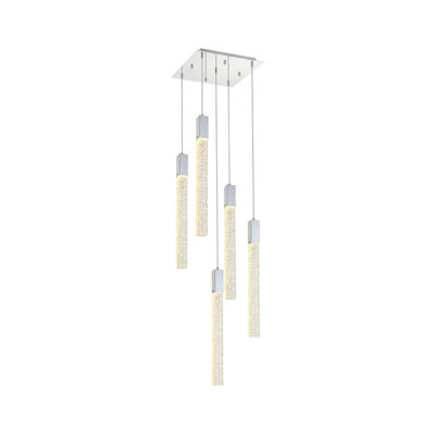 Suspension Sinkler à 5 lumières chromée