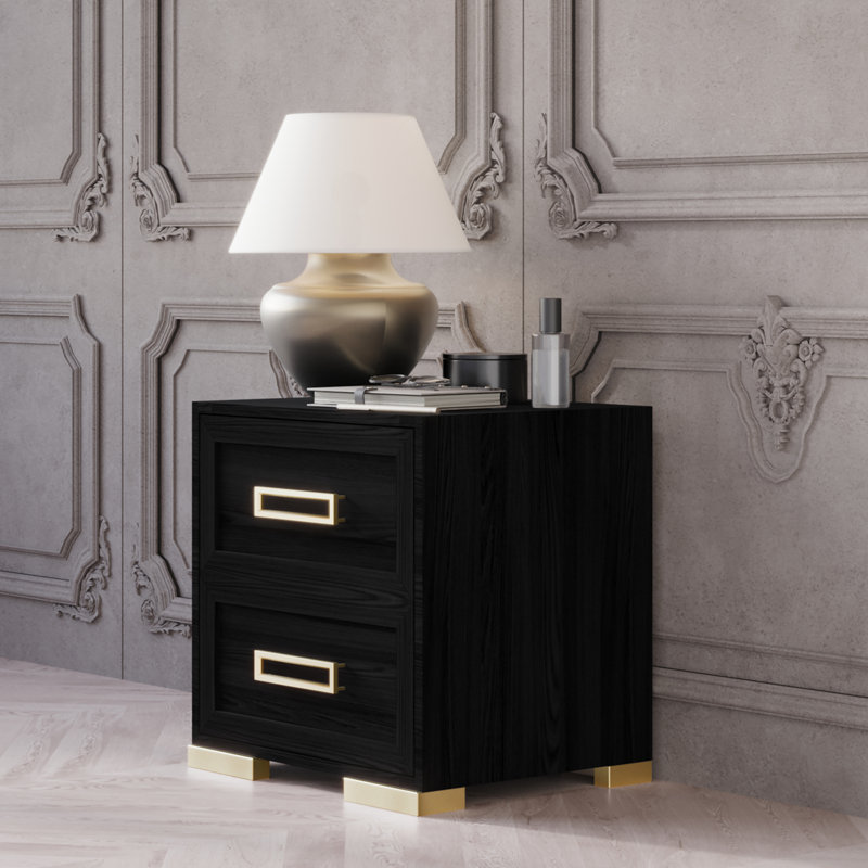 Table de chevet 2 tiroirs Creswell