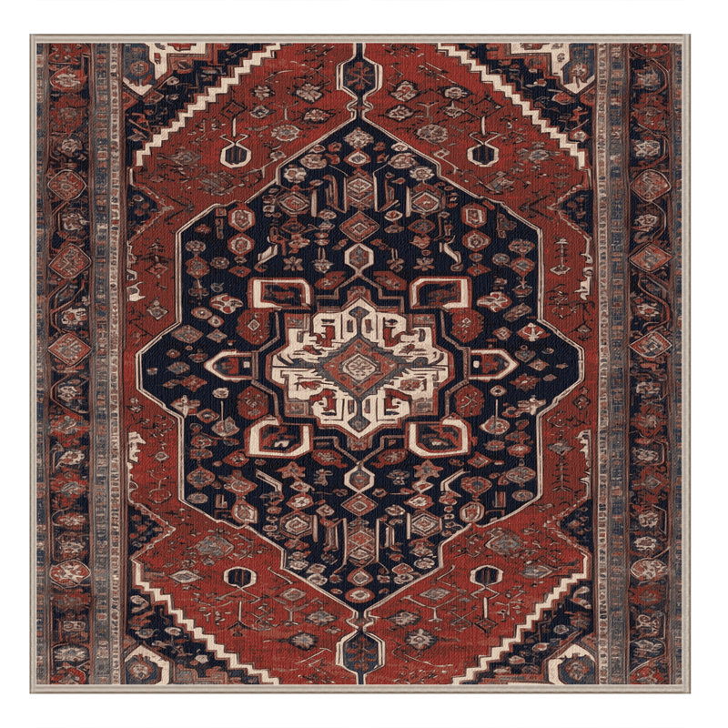 Tapis brun lavable à la machine, Carré 8 pi