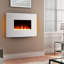 Castleton Fires & Fireplaces 91 cm W White Black Electric Fireplace with 6824.28 BTU