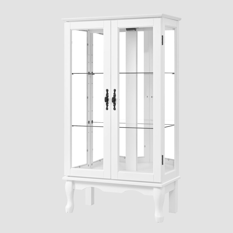 Cabinet avec éclairage Curio diapaly (ampoule E26 non incluse), Blanc