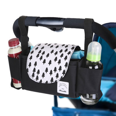 Stroller Organizer Bag 6 Pockets Baby Trolley Bag with Cup Holder for Diapers, Phone, Snacks, Cream -  Edge Collections, DB-Egg-D0102HGVMHW