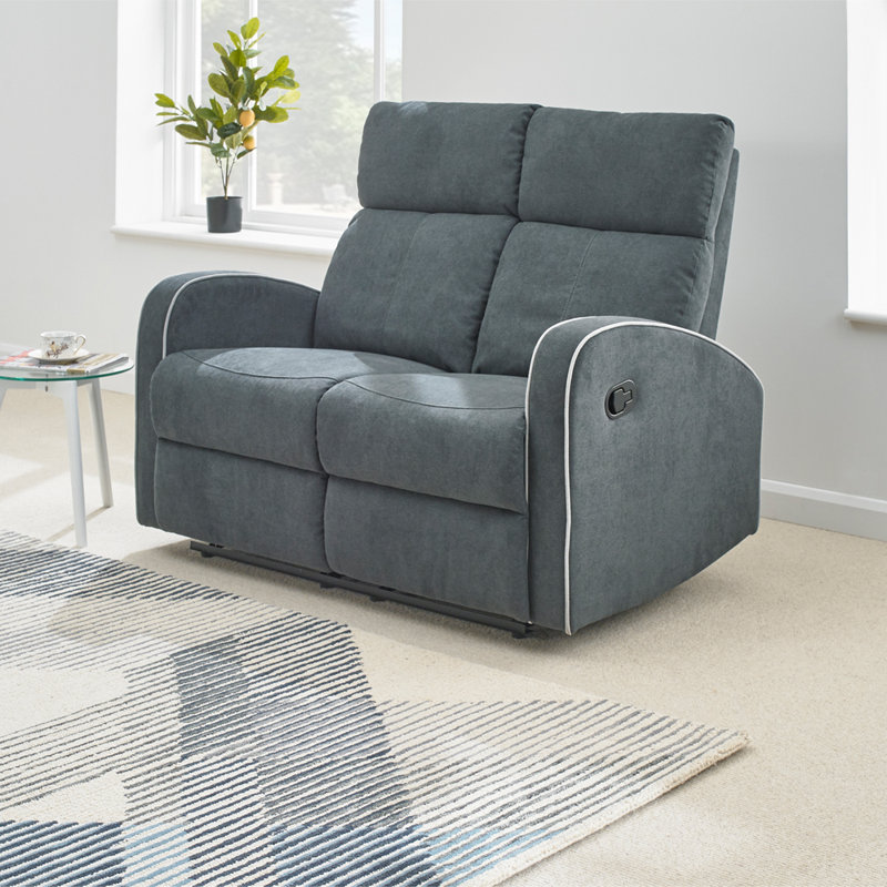 Monck Linen Reclining Sofa, Slate Grey, 2