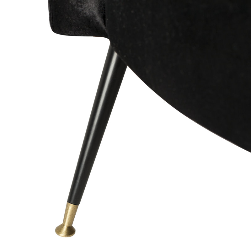 Frankie 86'' Velvet Sofa, Black Velvet