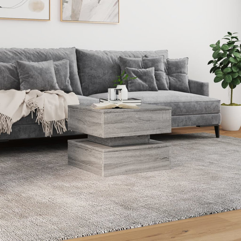 Caylen Block Coffee Table, Grey Sonoma