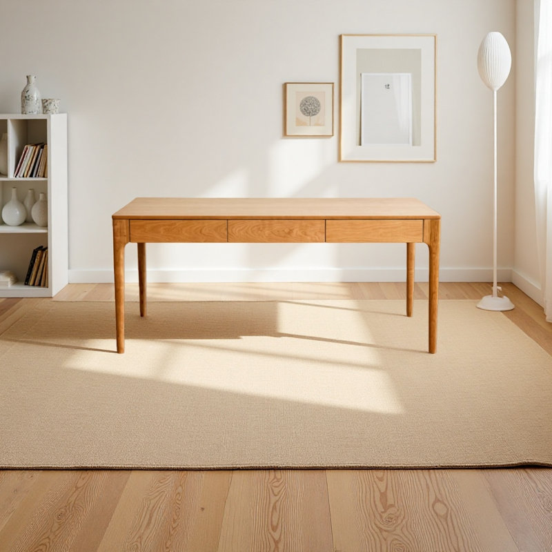 Solid Cherry Wood Modern Desk