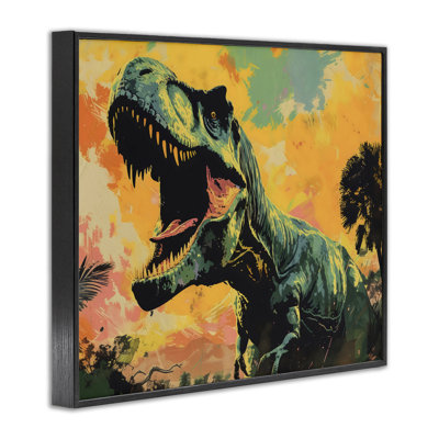 «Roaring Dinosaur at Sunset», estampe numérique, design by Creative Studio