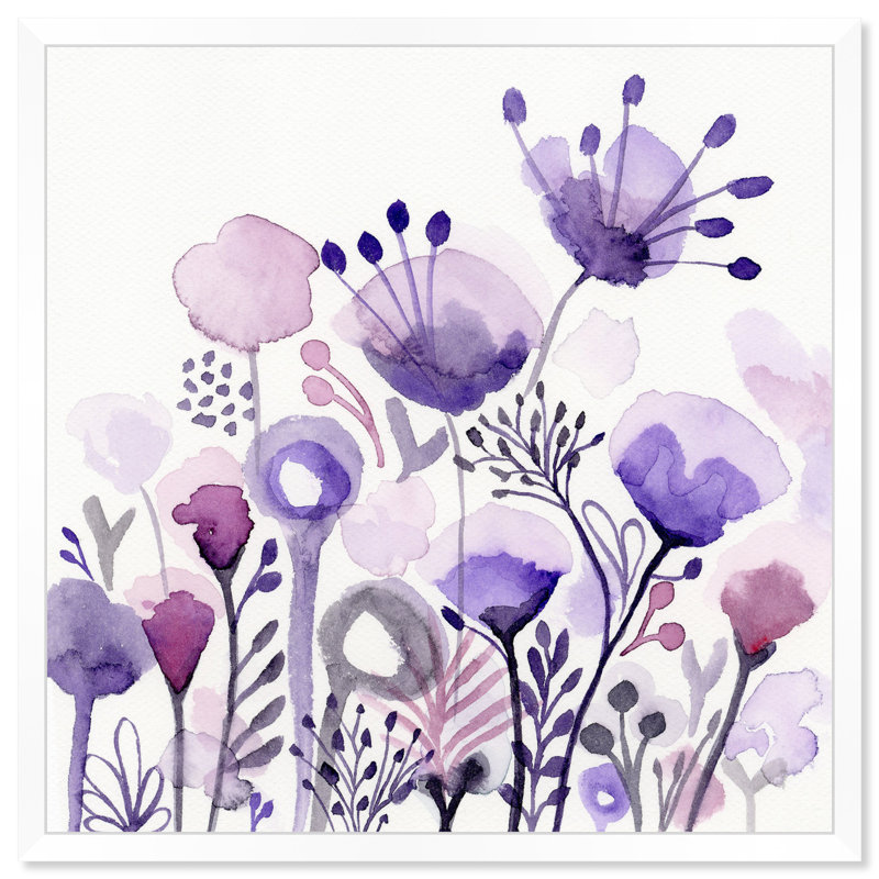 «Purple Floral Forest», reproduction, Cadre photo, H 14 po x l 14 po