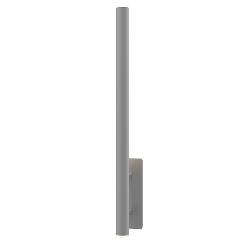 Flue 1 - Light LED Armed Sconce, 40" H x 5" W x 4.75" D, Gray