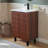 Walnut Oak Modern Free-Standing Bathroom Vanity Set-1534635842