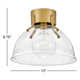 Hula Single Light Glass Flush Mount