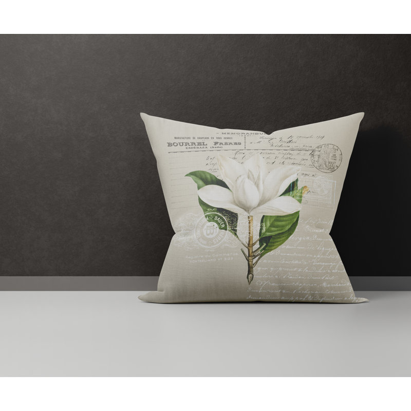  Housse de coussin en coton Aurelie, Beige, L 15 po x H 15 po