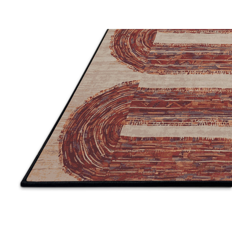 Tapis brun soyeux et moelleux, Rectangle 2 pi x 3 pi