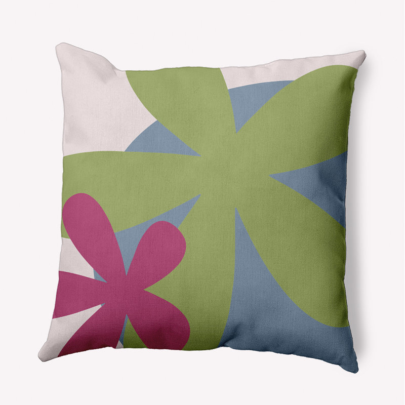 Housse et insert de coussin décoratif carré en polyester pour l'intérieur et l'extérieur, Vert pomme, 18 po x 18 po
