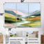Ensemble de salon d'art mural vert et rose-869973369-869973375-869973370