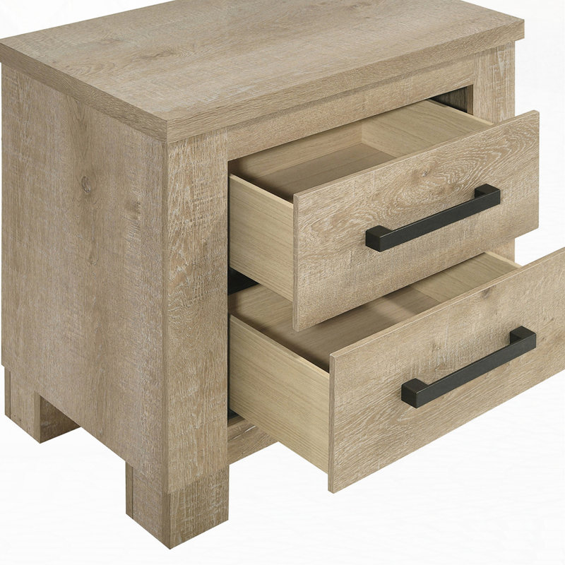 2-Drawer Nightstand Bedside Table