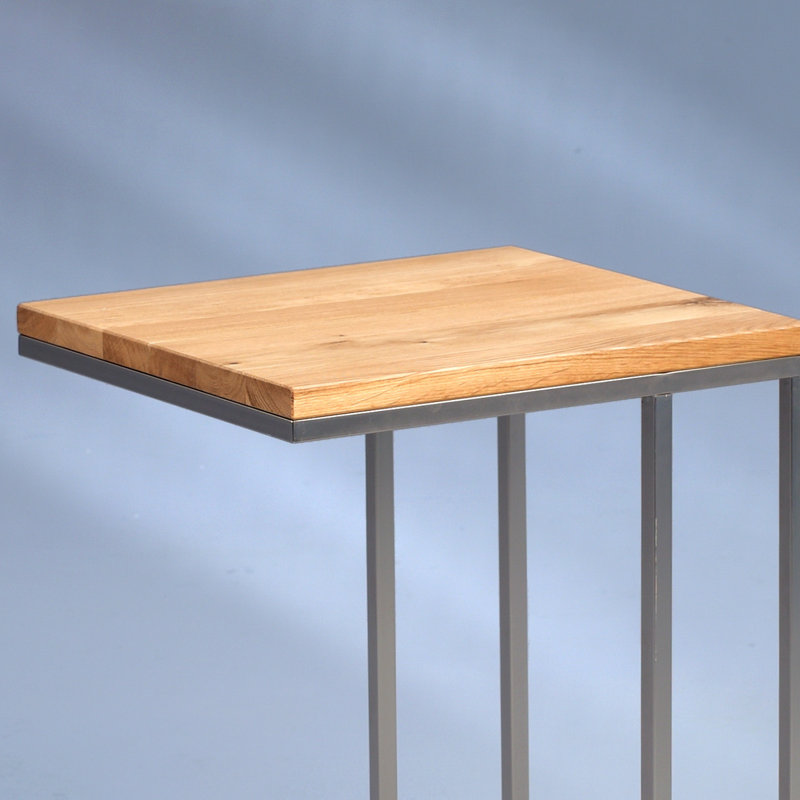 Greenough Side Table, Chrome-plated metal