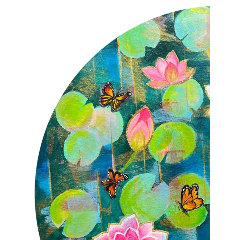 Nénuphars 2 | Acrylique sur toile | Par Amita Dand | Décoration murale