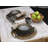 Service de table 16 pièces en grès Monroe Gray, service pour 4