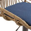 2 tabourets pivotants en lin bleu, hauteur réglable avec repose-pieds pour la salle à manger, le bar, la cuisine et le confort
