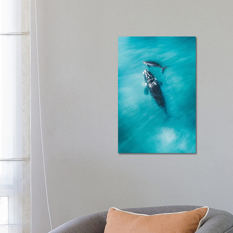 Peaceful Whales III by Jaxon Roberts - Wrapped Canvas Gallery-Wrapped Canvas Giclée, 66.04cm H x 45.72cm W